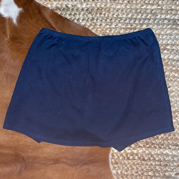 Velvet Navy Blue Envelope Skirt, size M - Picture 3 of 4